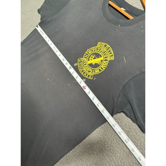 Vintage 80s Rhino Nature Fade T-Shirt Men’s XL Faded Black Distressed Burnout - Picture 11 of 11